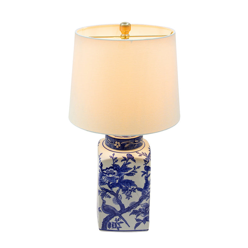 13x25' Blue and White Ceramic Vase Lamp by HouseOfZazla