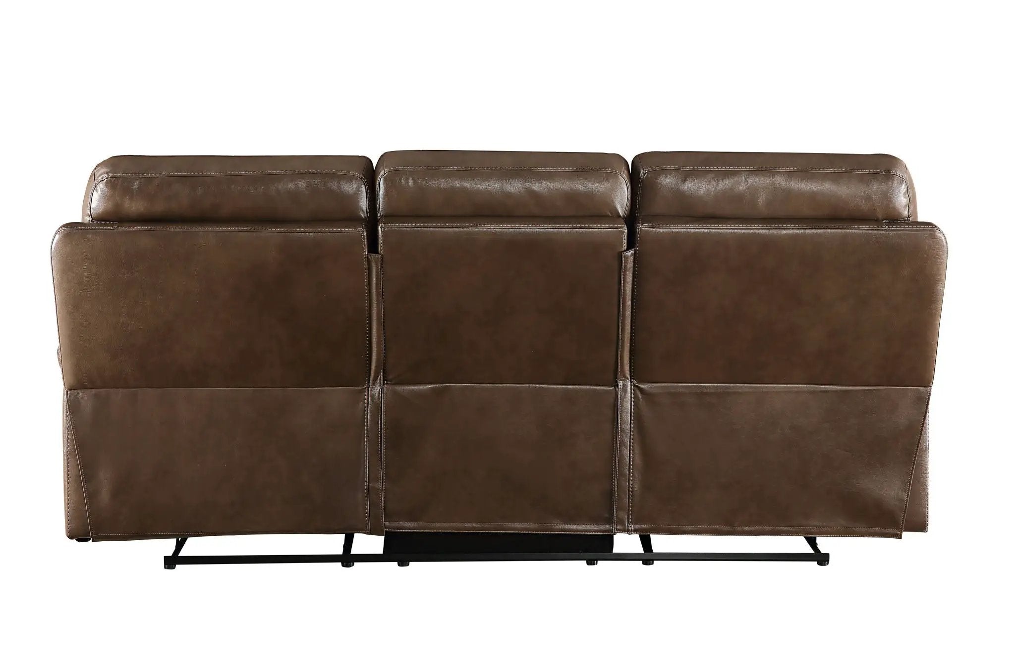 Aashi - Leather Gel Match Recliner Sofa - Brown by Unique Piece Furniture
