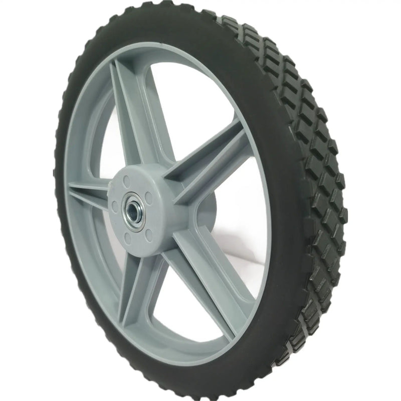 Universal 12" Spoked Plastic Wheel And Tire For Lawn Mowers & Trolley Carts, 10 Pack - Black by HouseOfZazla