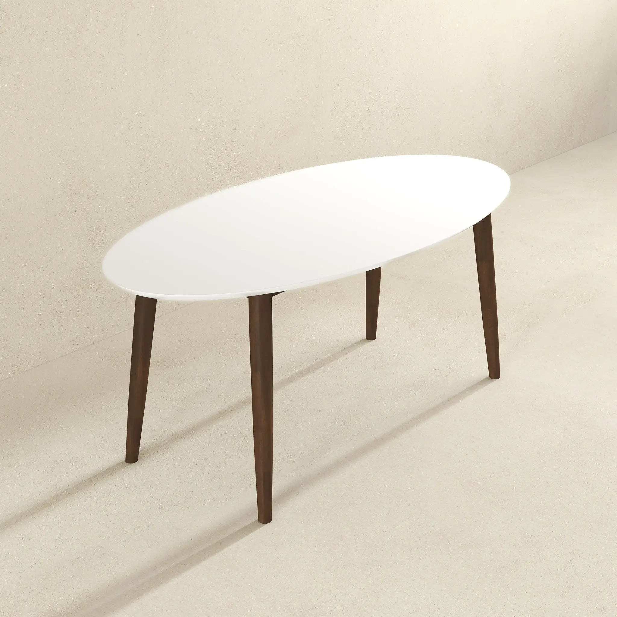 Ada Mid Century Modern Style Solid Wood Dining Table by HouseOfZazla