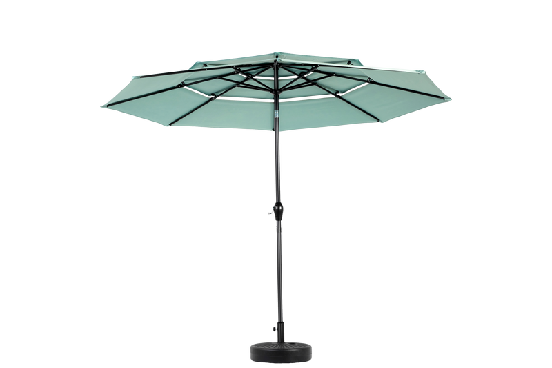 Aluminium 10ft 3 Tier Auto-Tilt Outdoor Patio Umbrella - Light Green by HouseOfZazla