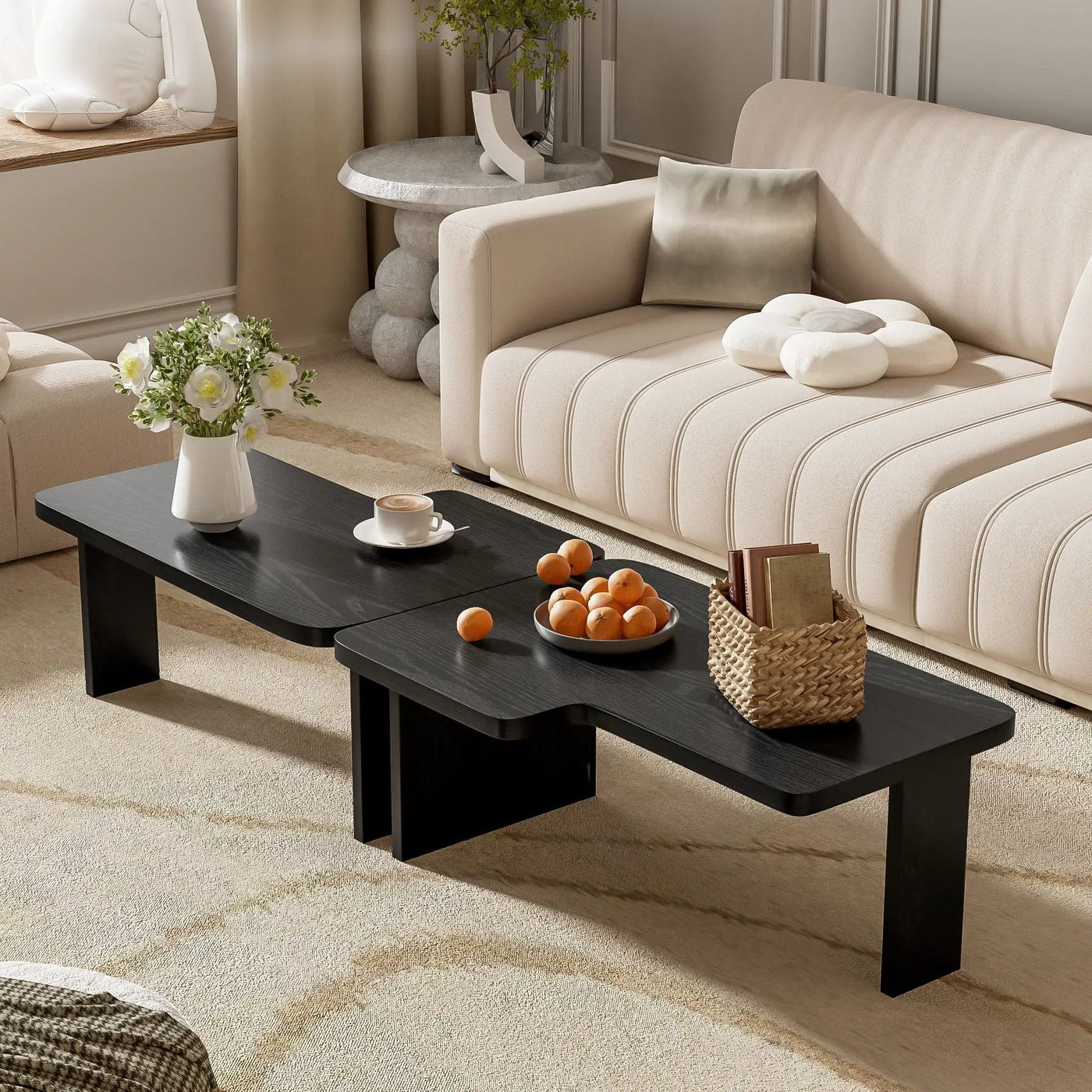 Modern Minimalist Coffee Table Set With Splicing Design by HouseOfZazla
