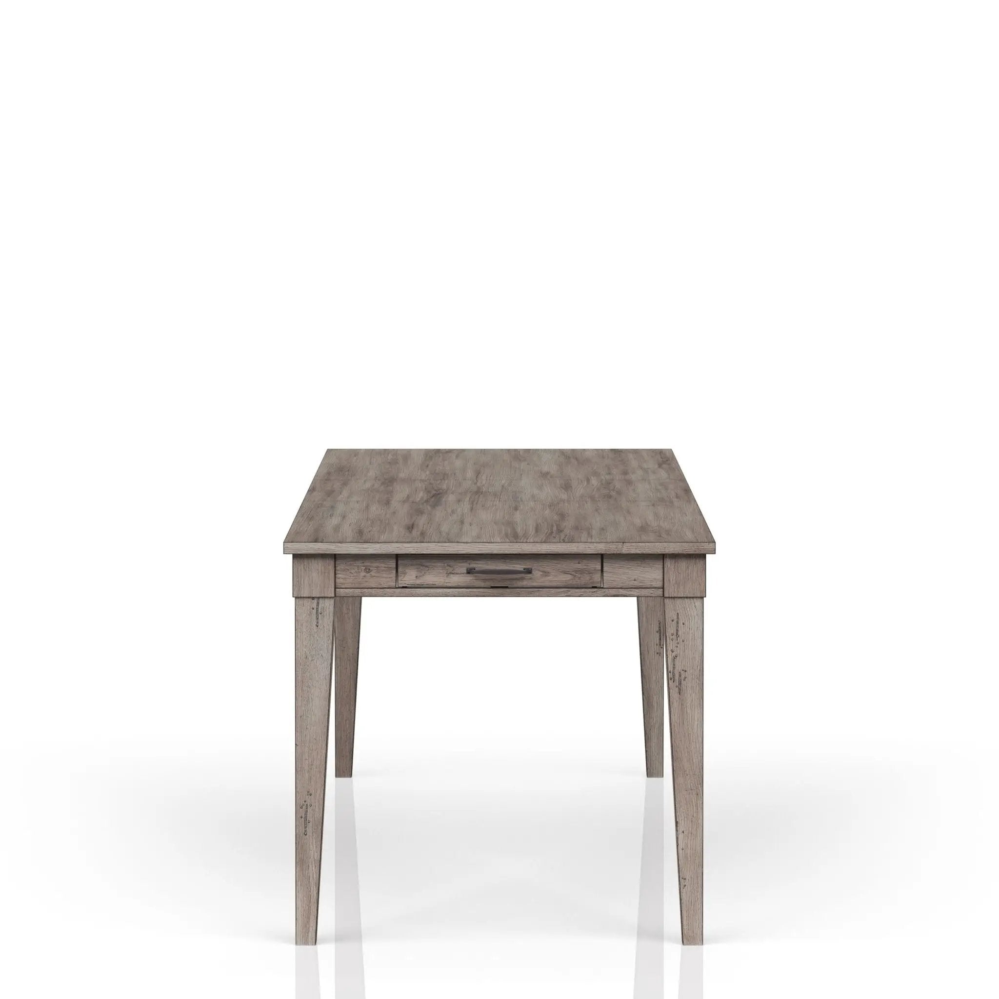 Rustic Dining Table 2 Storage Drawers And Leaf - Gray by Unique Piece Furniture