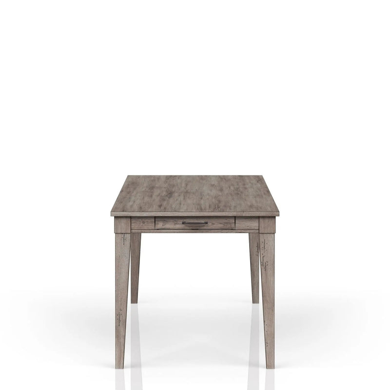 Rustic Dining Table 2 Storage Drawers And Leaf - Gray by Unique Piece Furniture