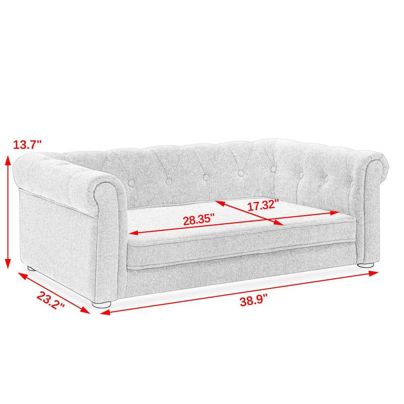 Modern Elegant Rectangle Pet Bed, Durable Elevated Dog Sofa by HouseOfZazla