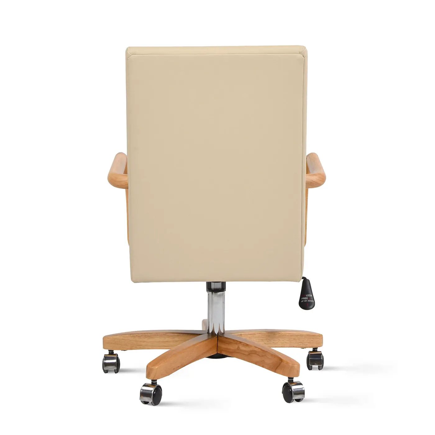 Dumont - Modern Farmhouse High Back Executive Home Office Chair - Neutral Cream Beige / Natural by Unique Piece Furniture