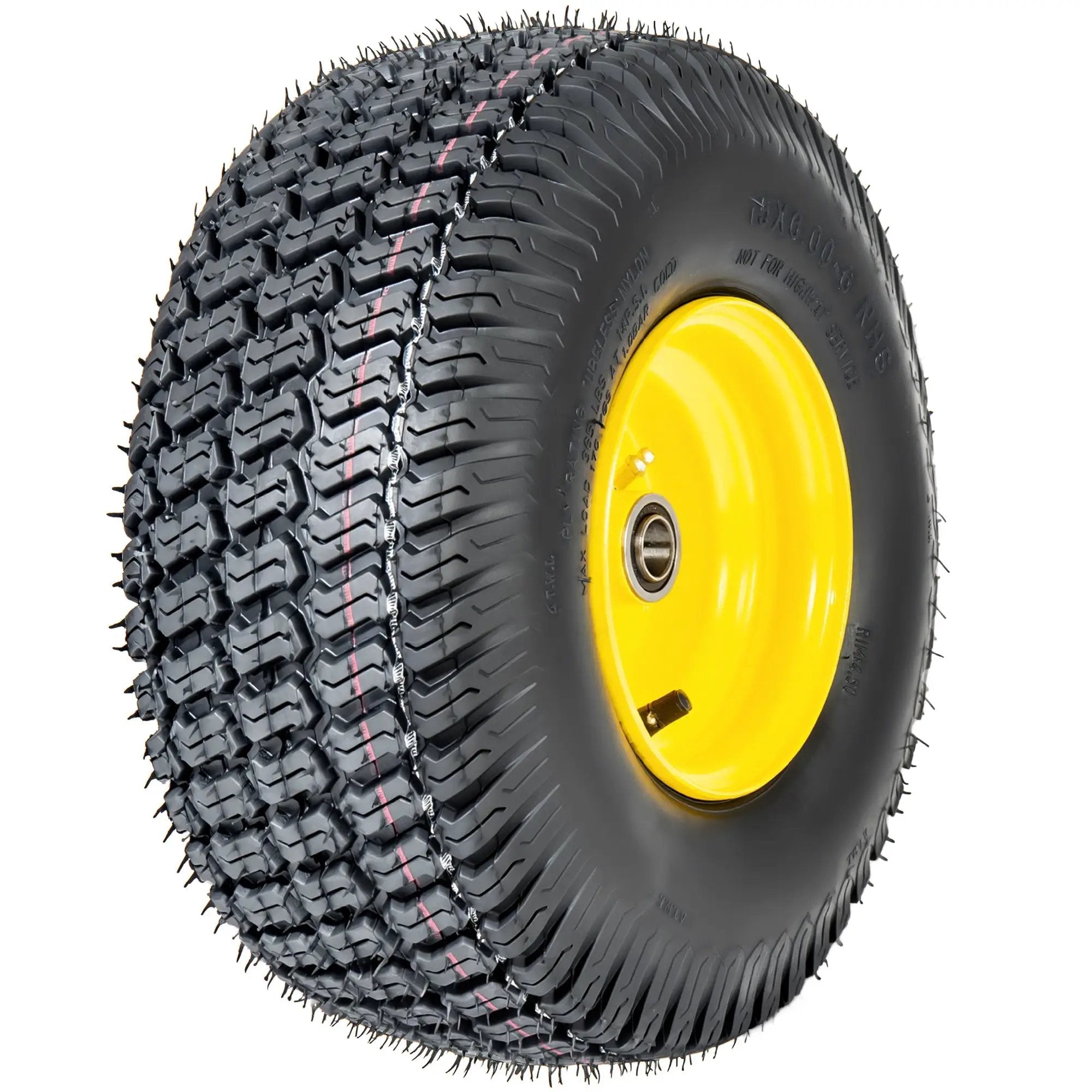 Set of 2 15x6.00-6 Lawn Mower Tires and Wheel Assembly by HouseOfZazla