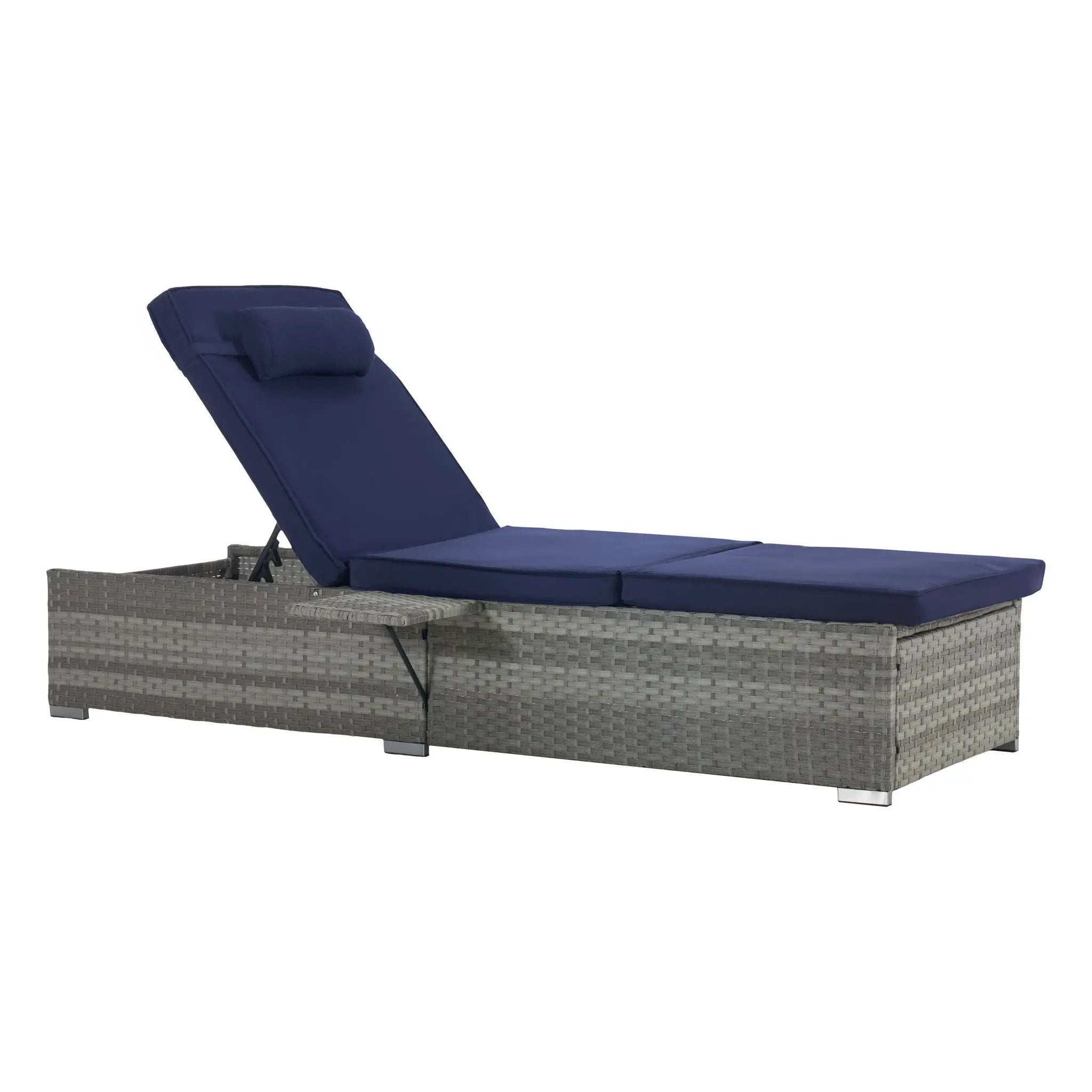 Outdoor Sofa Pe Rattan Furniture Deck Chair - Gray by HouseOfZazla