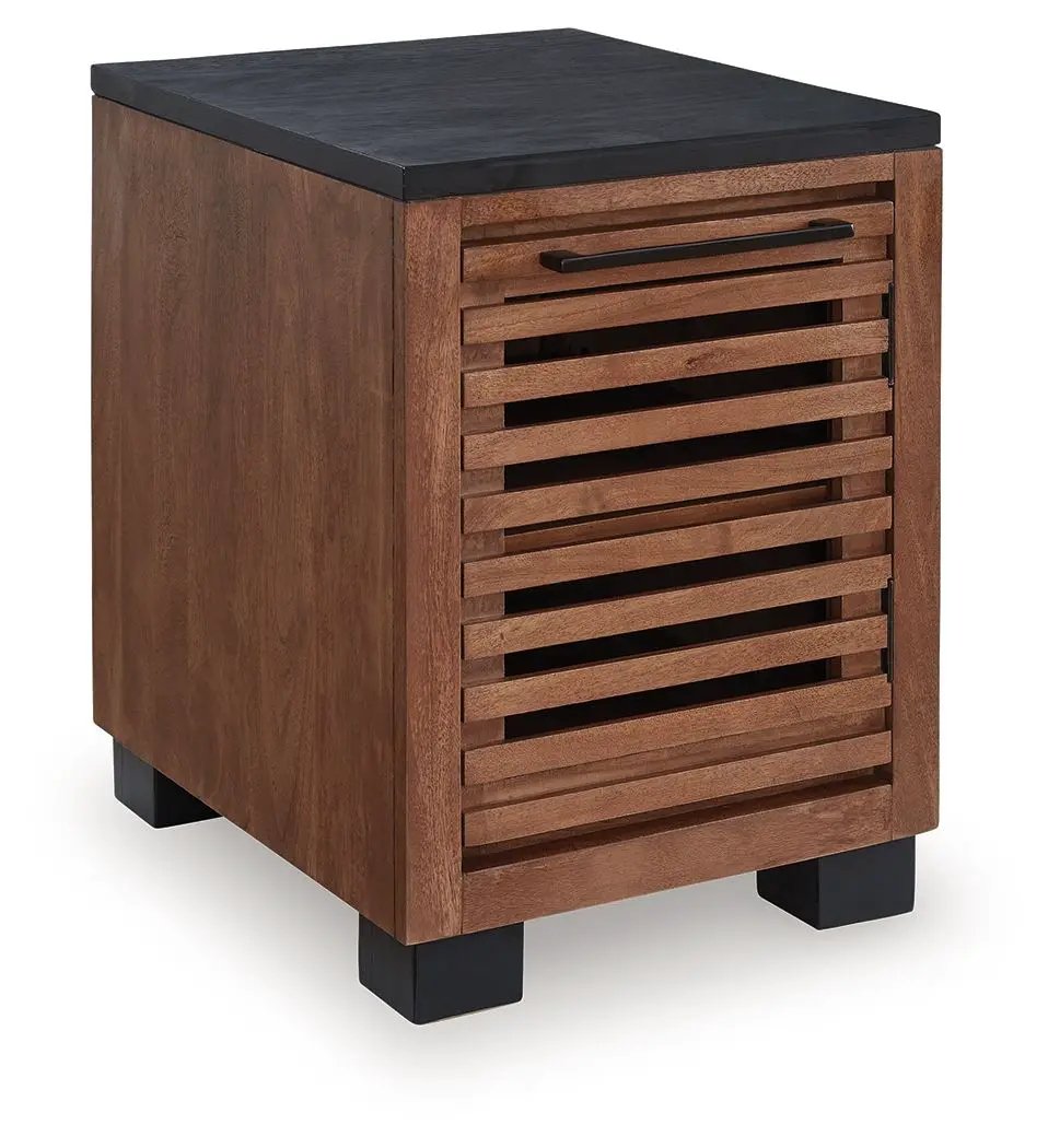 Kallari - Chair Side End Table - Warm Brown / Black by Unique Piece Furniture
