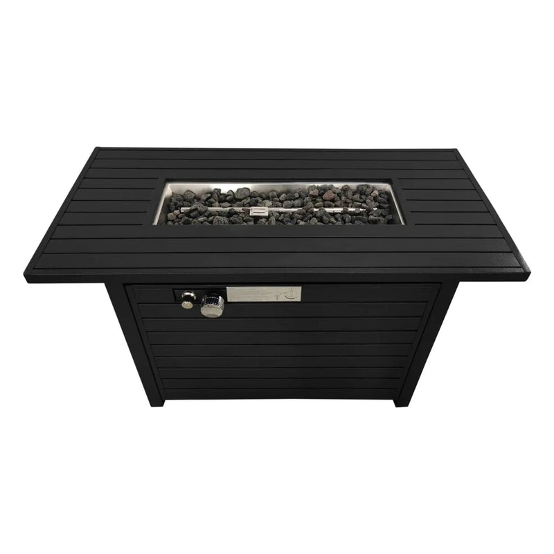 Outdoor Fire Pit Table & Lid - Black by Unique Piece Furniture