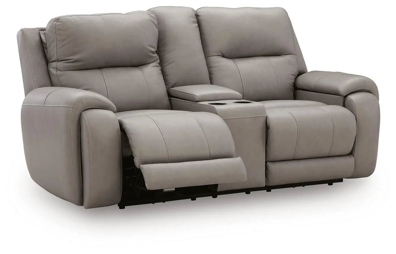 Real Moments - Power Reclining Loveseat With Audio Seating - Ash by Unique Piece Furniture