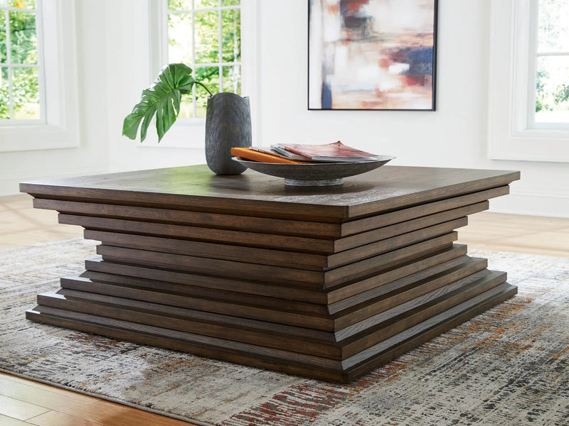 Hannodream - Square Cocktail Table - Warm Brown by Unique Piece Furniture