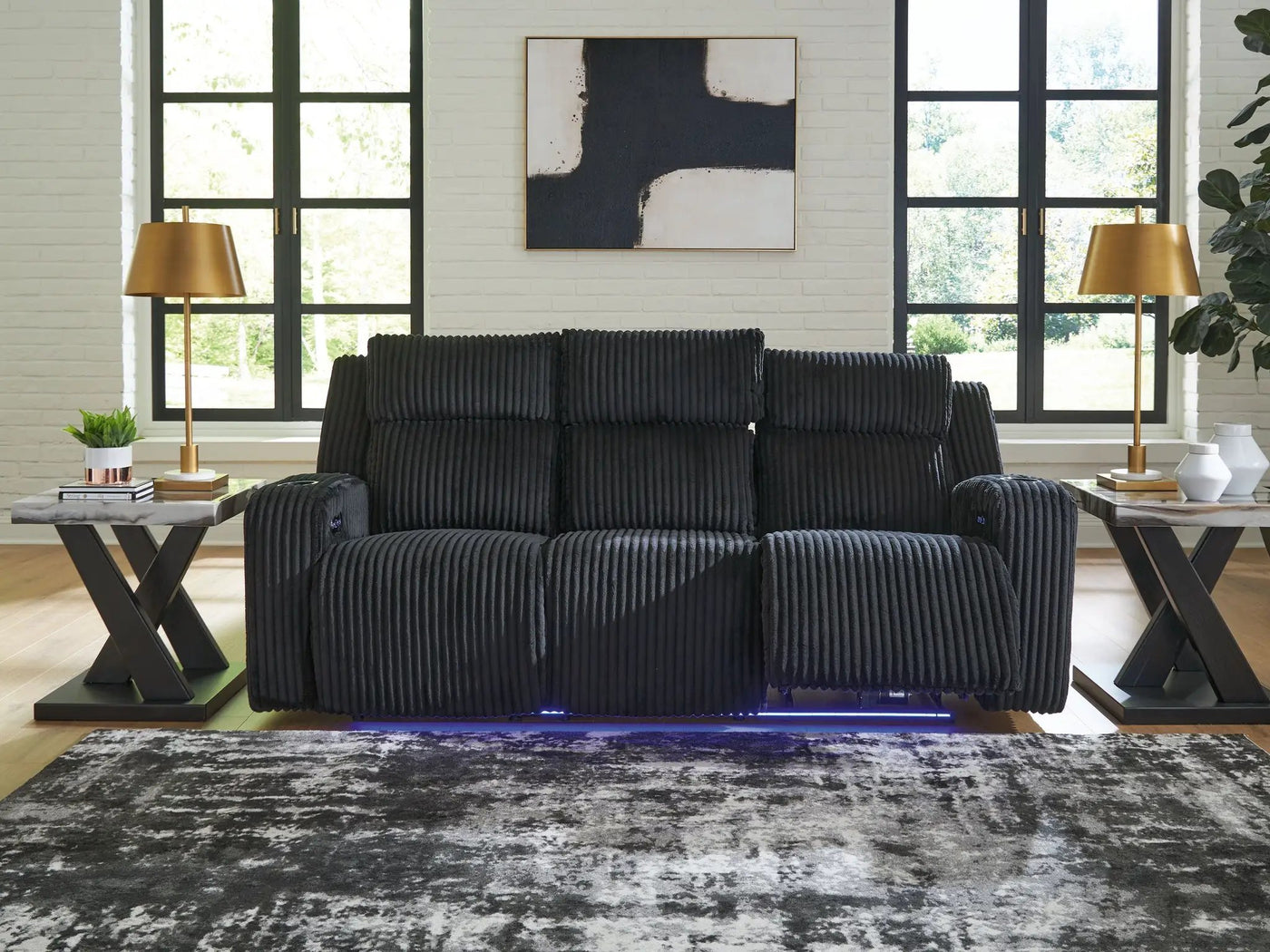 Forest Lake - Power Reclining Sofa With Adj Headrest by Unique Piece Furniture