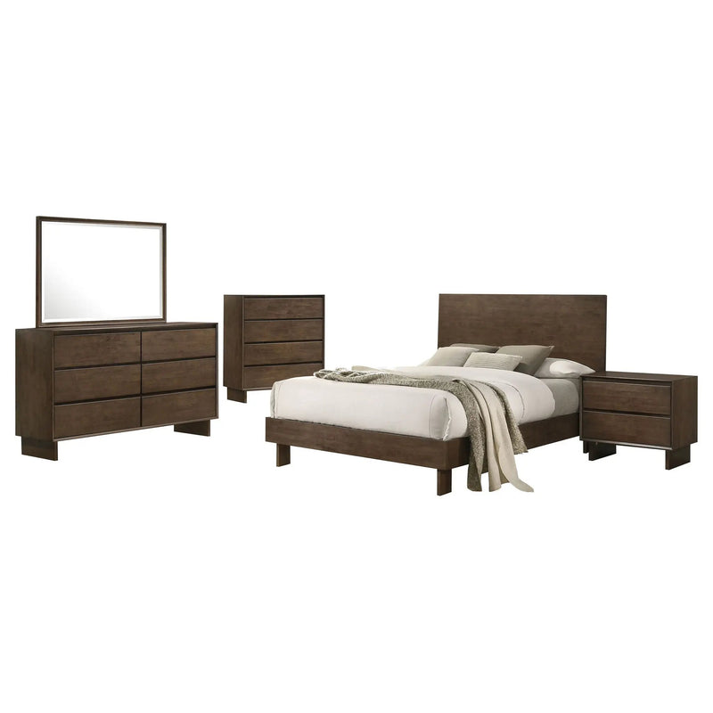 Glenwood 5-piece Eastern King Bedroom Set Warm Brown by Unique Piece Furniture