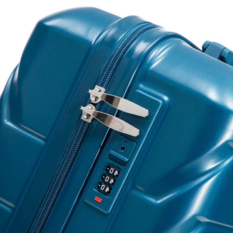 14"/20" 2-Piece ABS Spinner Wheel Luggage Set (Dark Blue) by HouseOfZazla