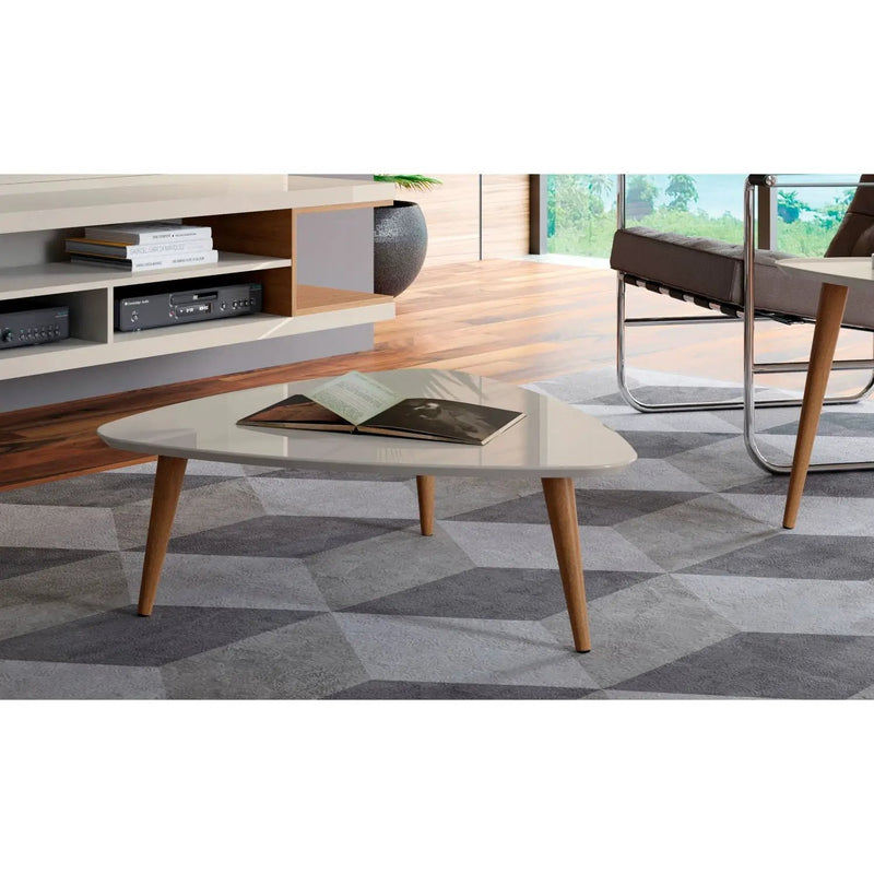 Utopia - Triangle Coffee Table - Off White by HouseOfZazla