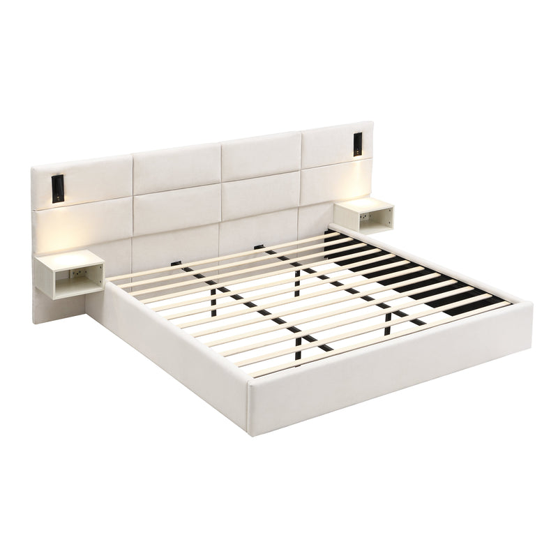 Soft, Comfortable, Luxurious Upholstered Smart Bed with Reading Light - King, photo 8 of 10