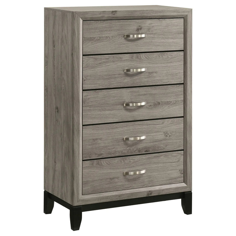 Watson 5-drawer Bedroom Chest of Drawers Light Taupe by Unique Piece Furniture