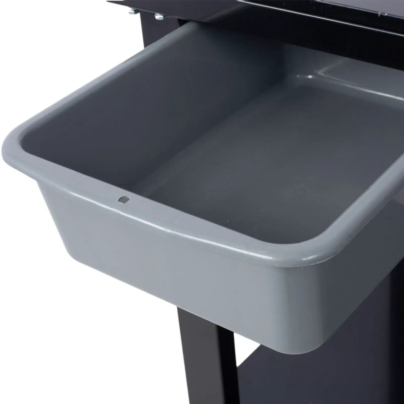 Transmission Teardown Work Station 1 / 2 Ton Capacity Sloping Drain Table Locking Drawer Removable Drain Basin Full-Width Lower Shelf Four 4" Caster Wheels by HouseOfZazla