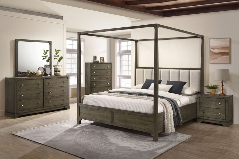 Gran Park Eastern King Canopy Bed Dark Cocoa by Unique Piece Furniture