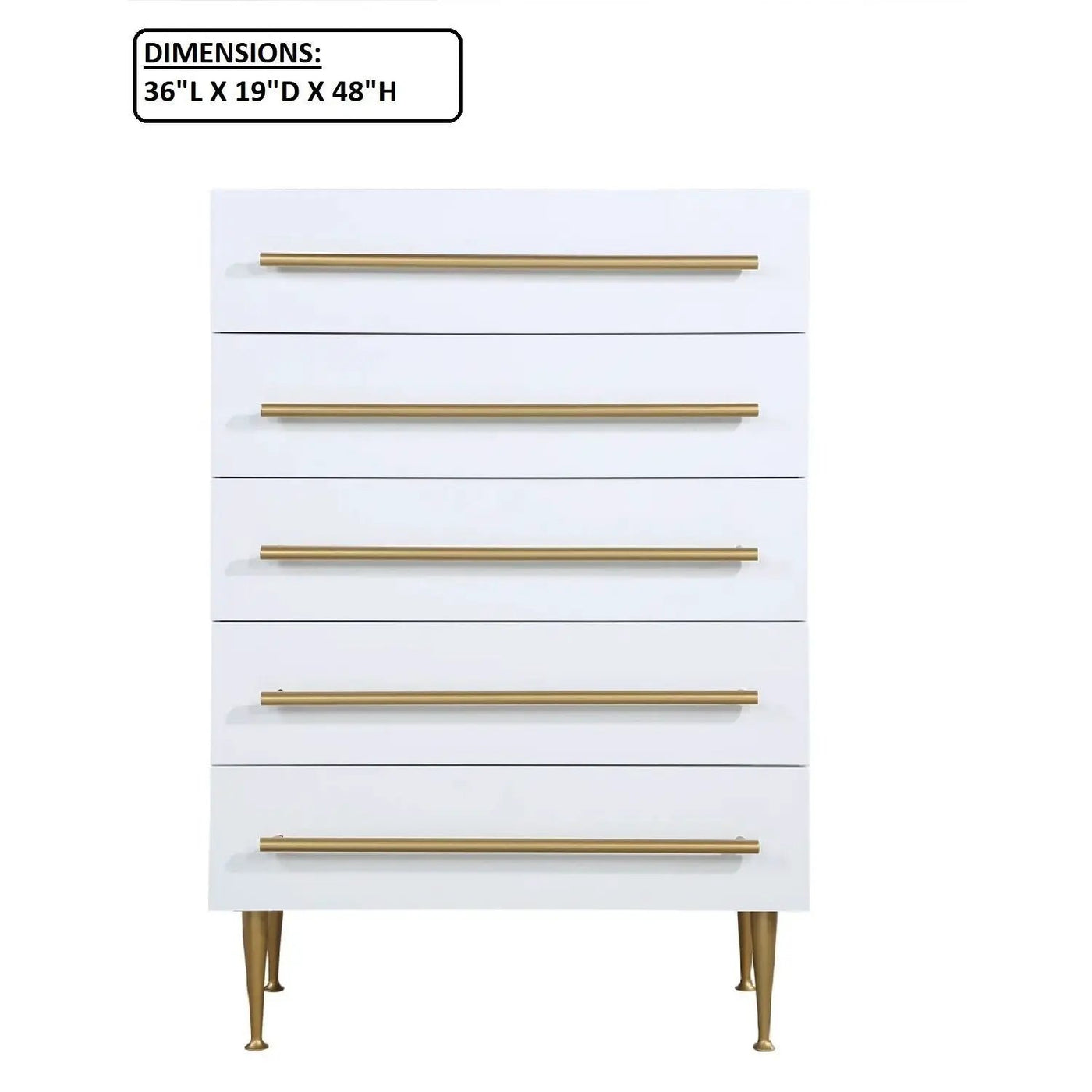 Contemporary 5 Drawer Chest For Bedroom by HouseOfZazla