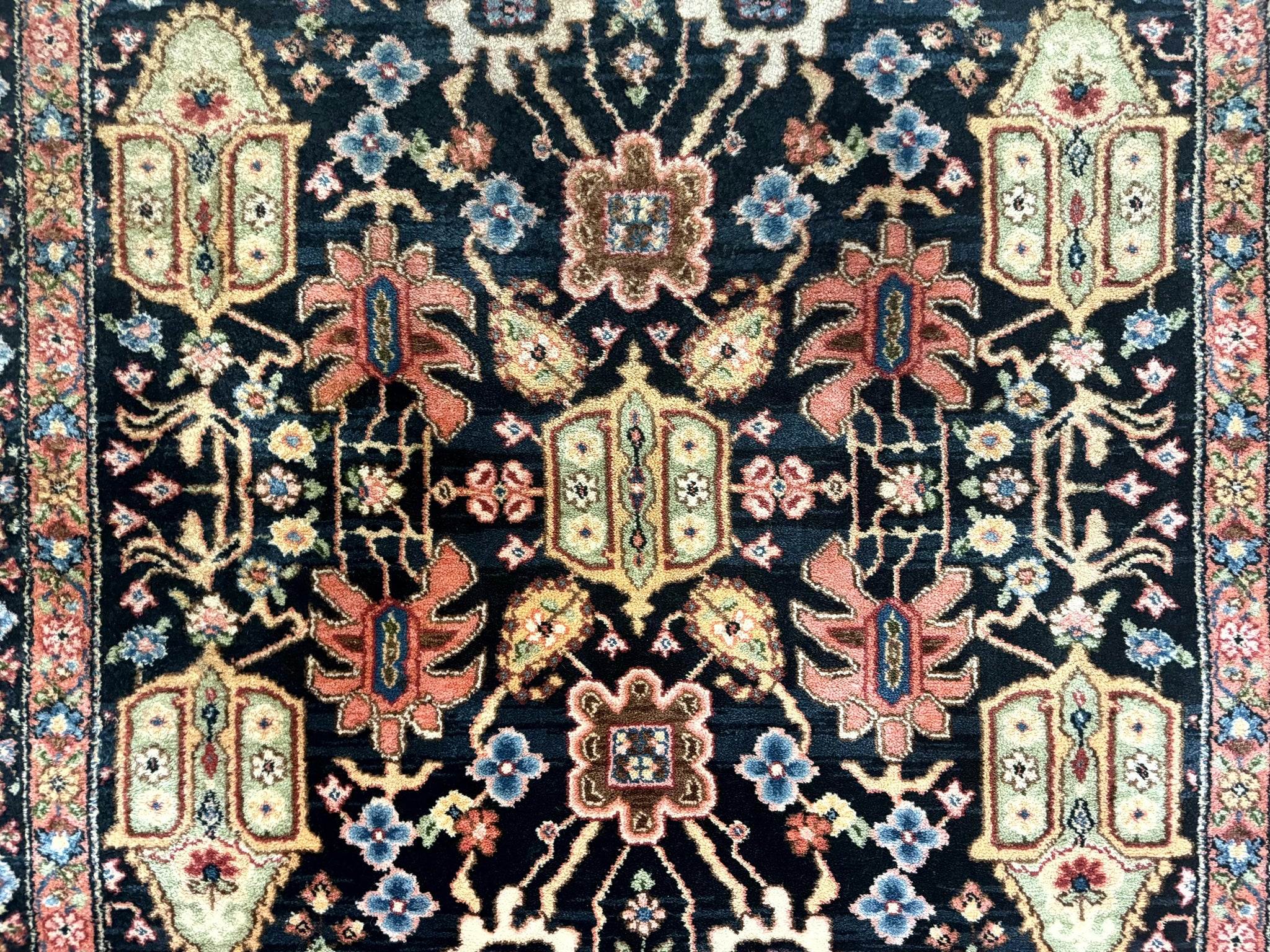 Karastan Rug 5.9 x 8.6, Chahar Mahal #604, Wool Vintage Discontinued Karastan Carpet by Jewel Rugs