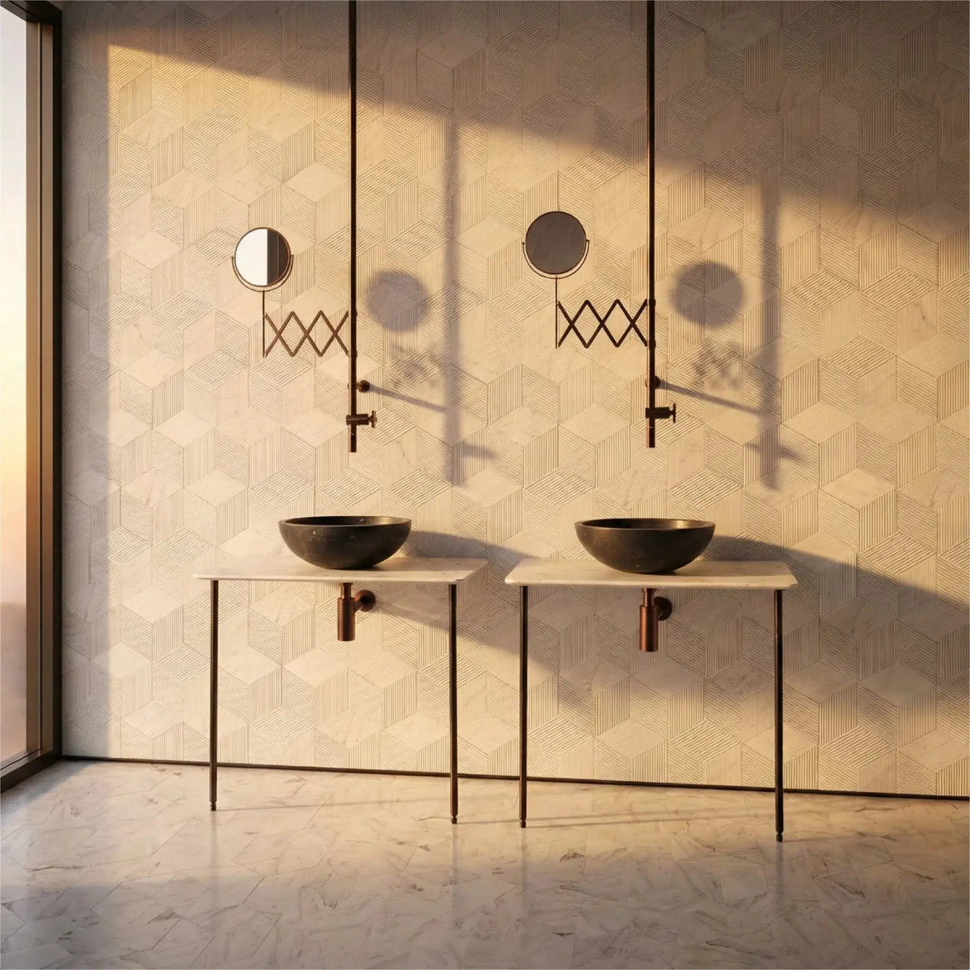 Bathroom Vessel Sink, Circular Design by HouseOfZazla
