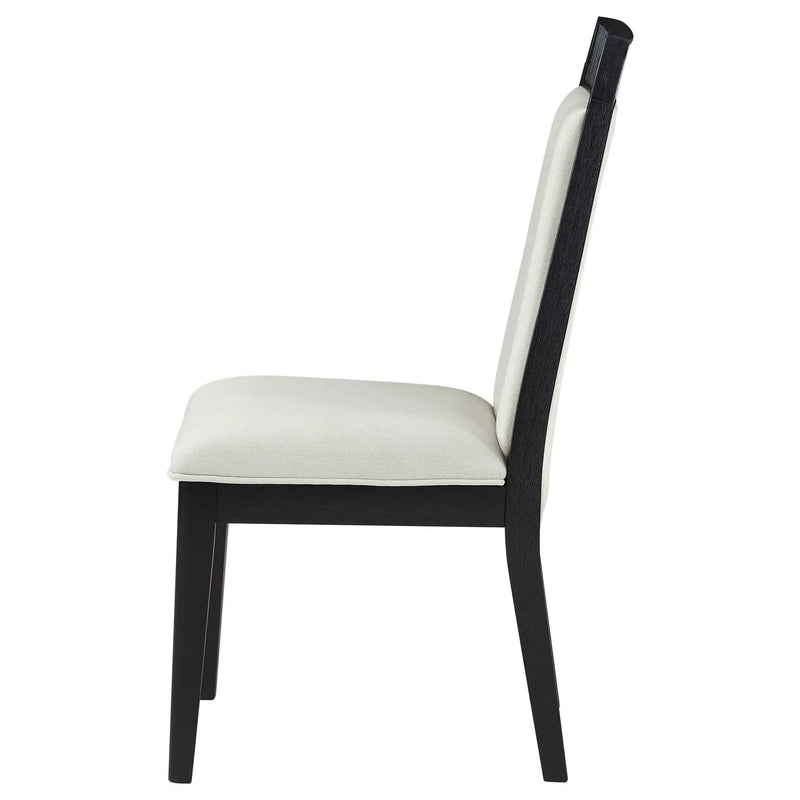 Brookmead Dining Side Chair Ivory and Black (Set of 2) by Unique Piece Furniture
