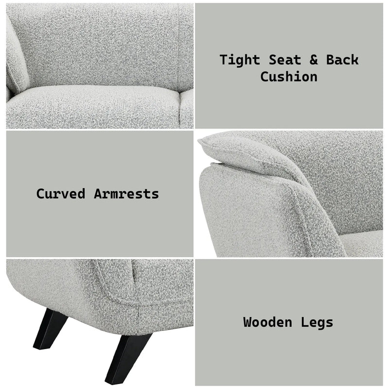 Nayeli - Boucle Loveseat by Unique Piece Furniture