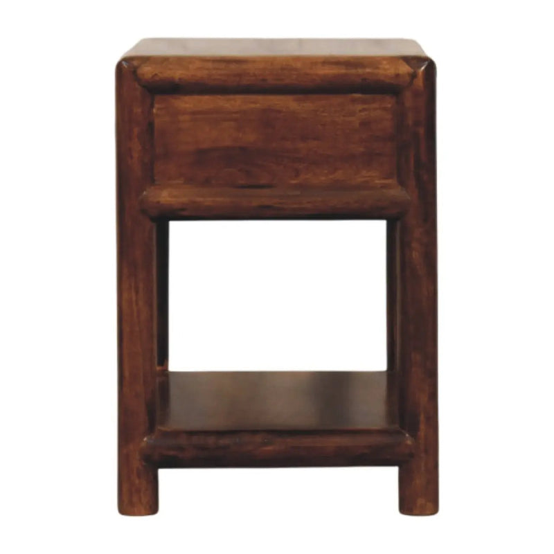 Solid Wood Regency Chestnut Nightstand, 1-Drawer, 1 Open-Slot by HouseOfZazla