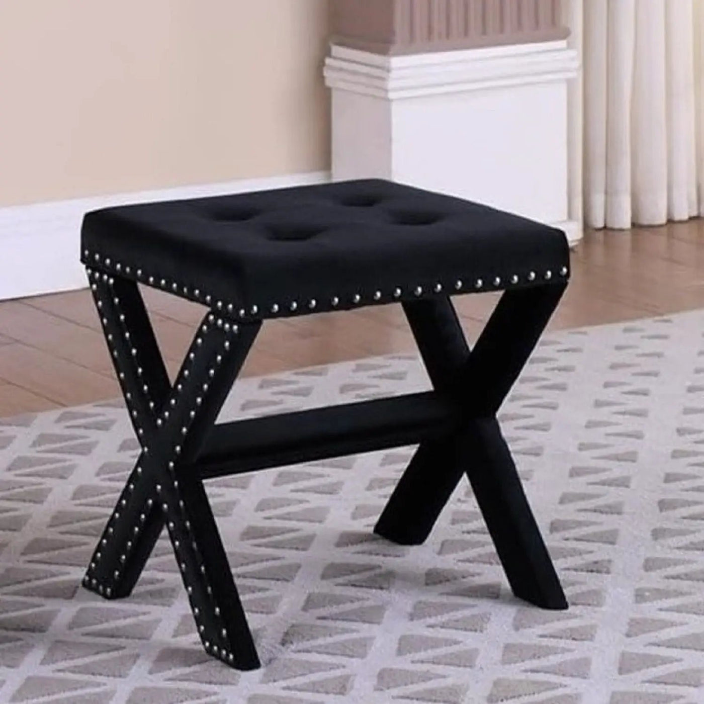 Upholstered Accent Bench With Nailhead Trim by HouseOfZazla