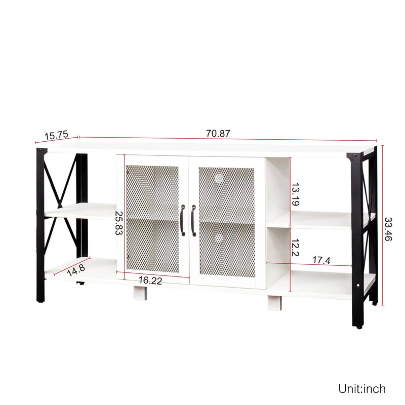 Industrial TV Stand for Living Room and Bedroom by HouseOfZazla