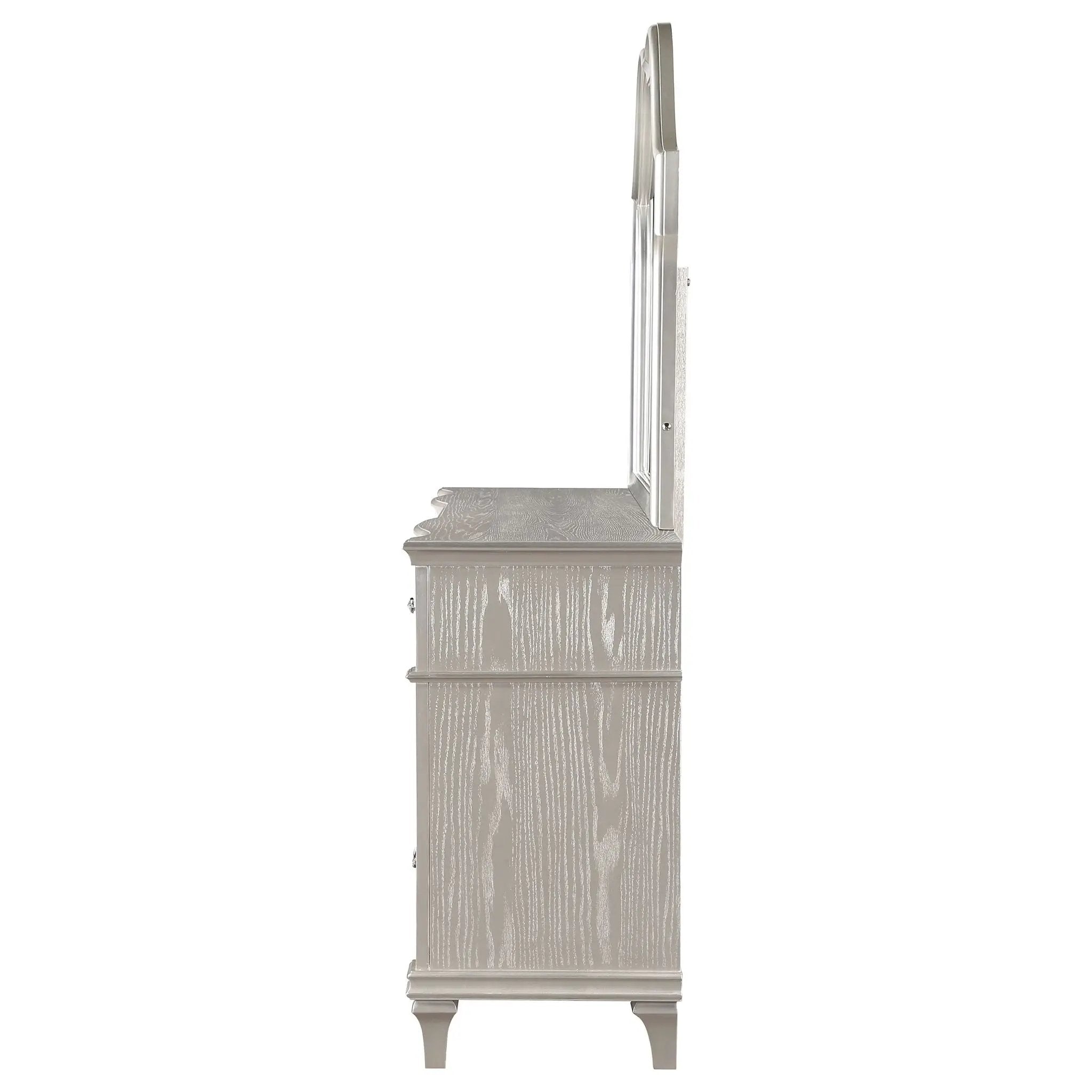 Evangeline 9-drawer Dresser with Mirror Silver Oak by Unique Piece Furniture