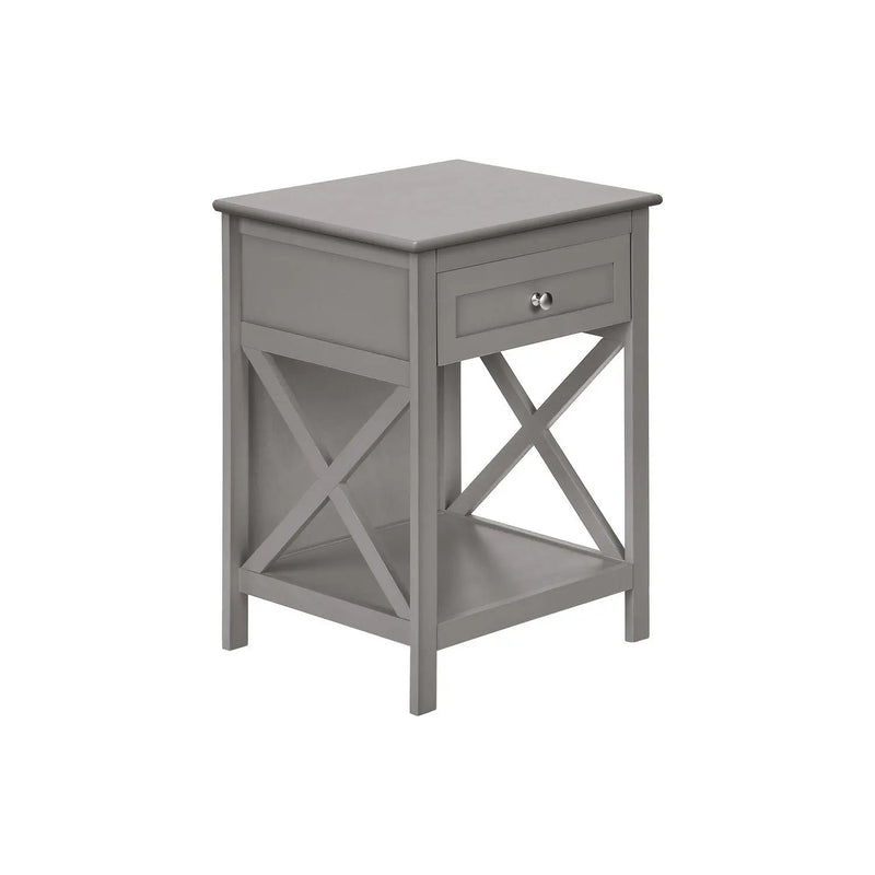 Accent End Table, 2 Tier, Storage Drawer, Transitional Style by Unique Piece Furniture