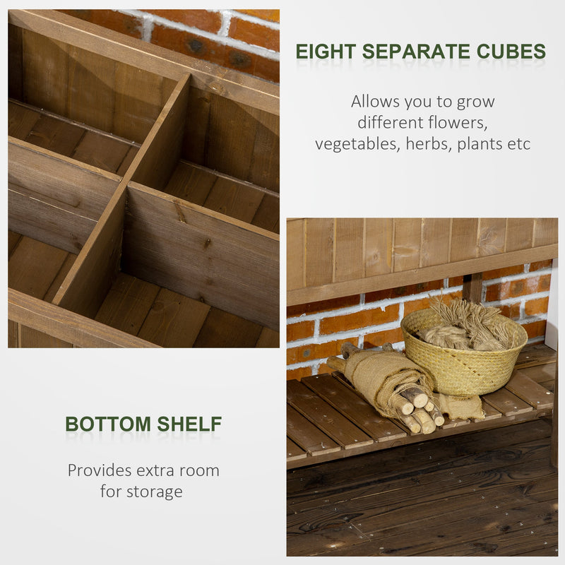 43x18x30 Raised Garden Bed with Shelf & Pockets - Fir Wood, photo 4 of 8