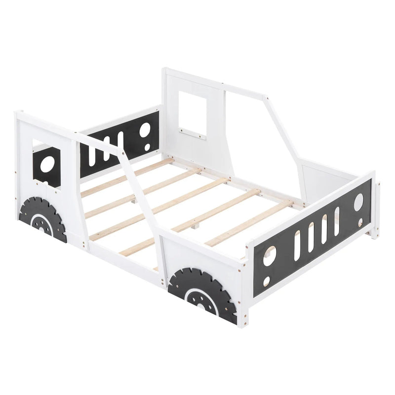 Classic Car Shaped Platform Bed With Wheels by Unique Piece Furniture