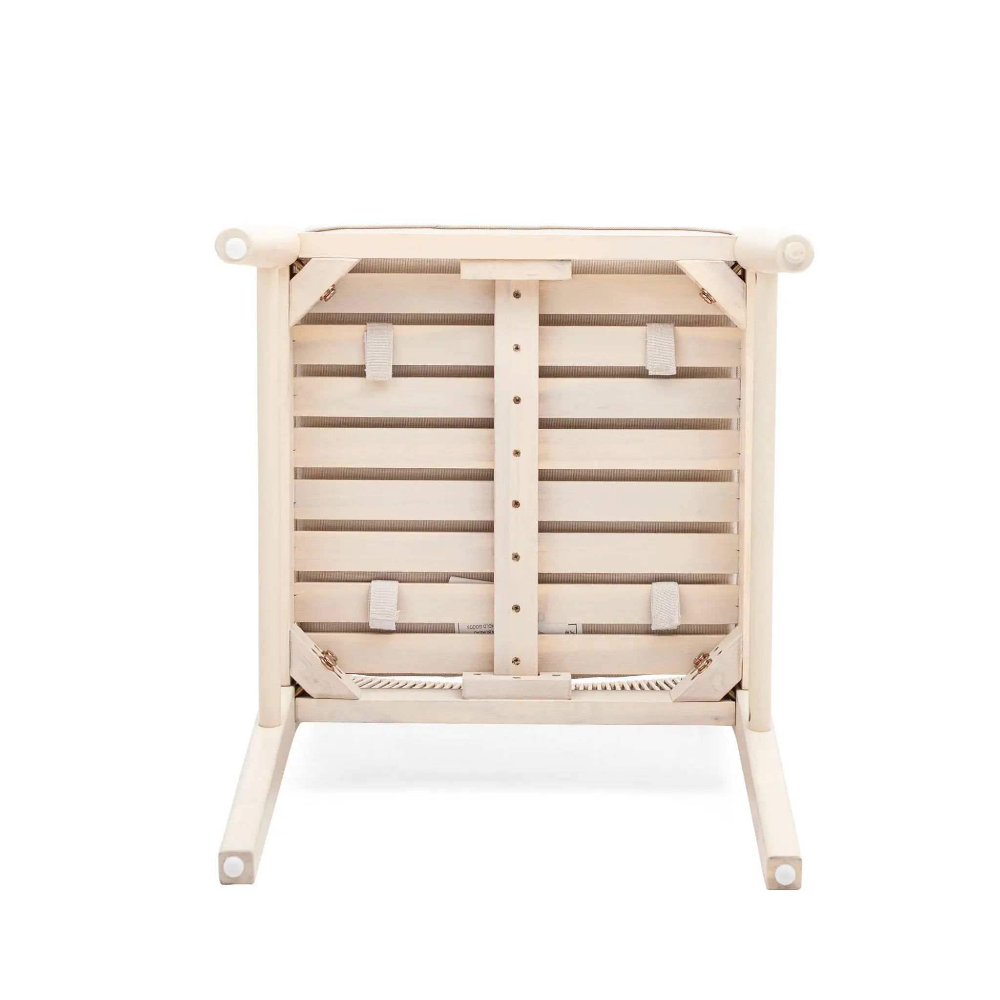 Cordoba - Dining Chair (Set of 2) With Acacia Wood Frame And Water Repellent Fabric - Beige / Yellow by HouseOfZazla
