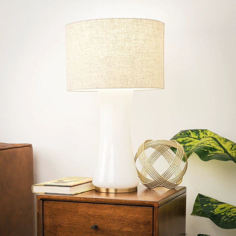 Cascade - Lamp Base Table Lamp - Beige / Gold / White by Unique Piece Furniture