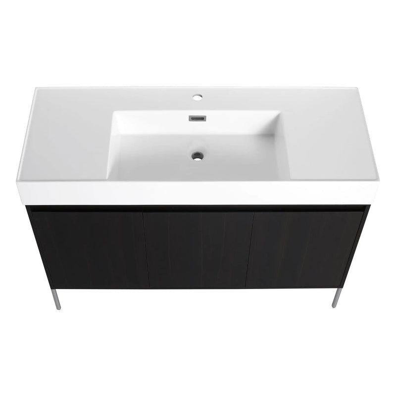 Freestanding Bathroom Vanity With Resin Sink And Storage Cabinet by HouseOfZazla