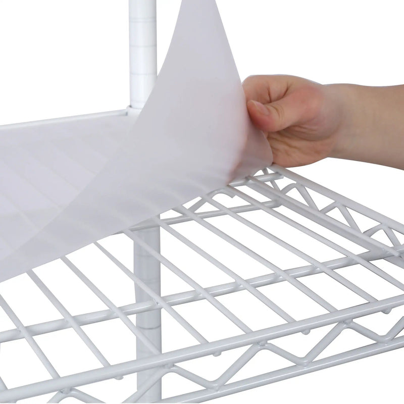 7 Tier Metal Shelf Wire Shelving Unit, 2450Lbs Heavy Duty Adjustable Storage Rack With Wheels & Shelf Liners For Closet Kitchen Garage Basement Commercial Shelving by Unique Piece Furniture