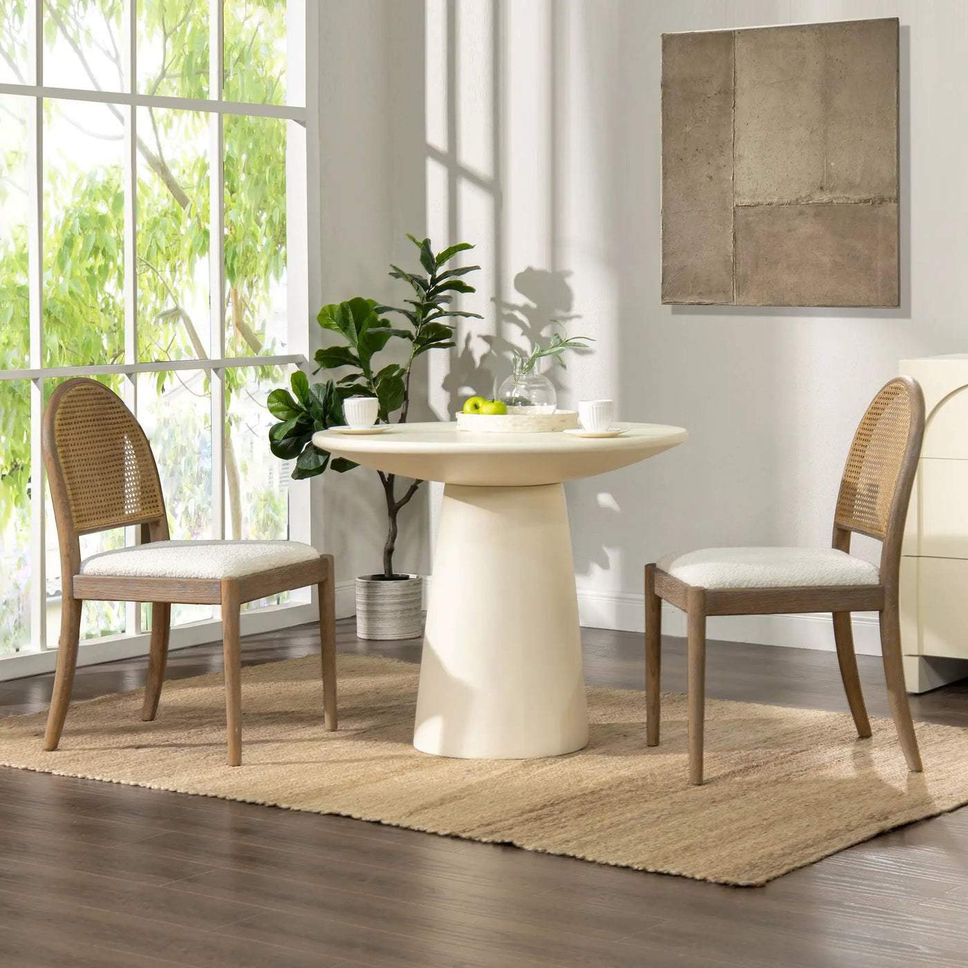 Panama - Curved Cane Side Dining Chair (Set of 2) by HouseOfZazla
