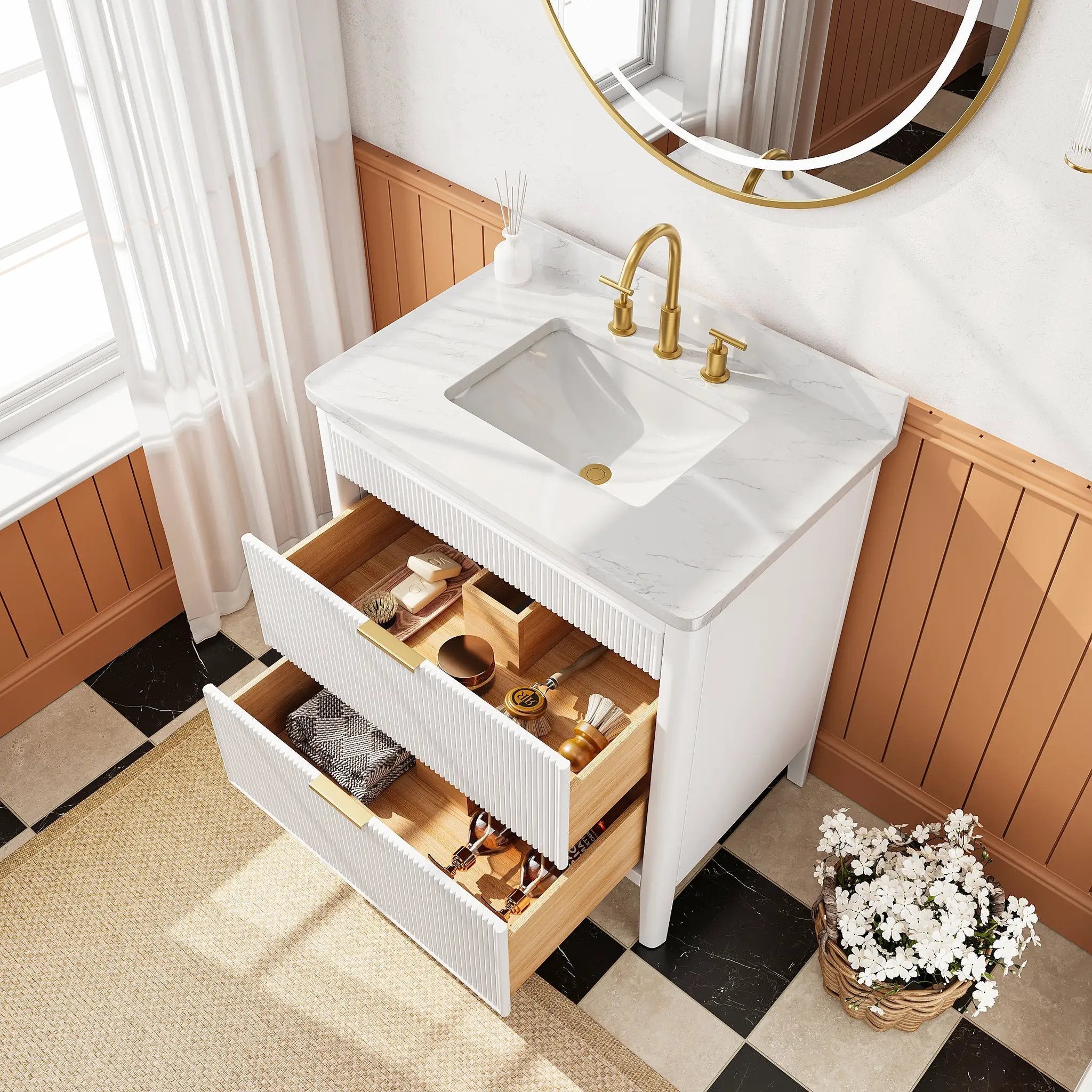 Fully Assembled 30'' Bathroom Vanity by HouseOfZazla