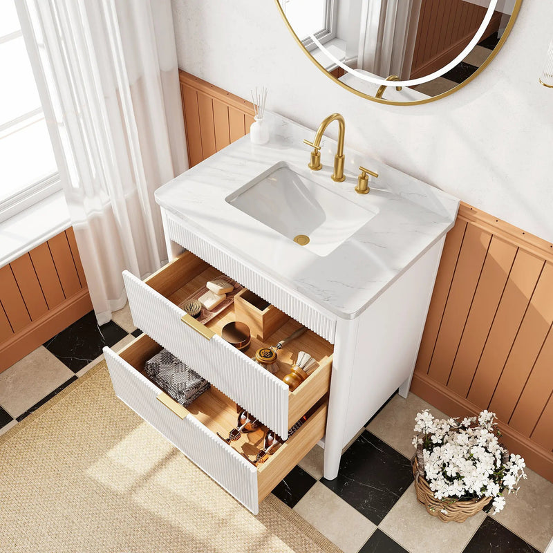 Fully Assembled 30'' Bathroom Vanity by HouseOfZazla