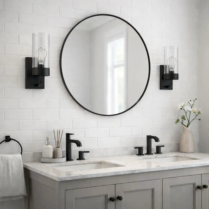 Zephyr - Single Light Sconce - Black / Clear by HouseOfZazla