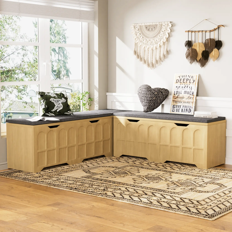 3-Piece L-Shaped Multifunctional Storage Bench by HouseOfZazla