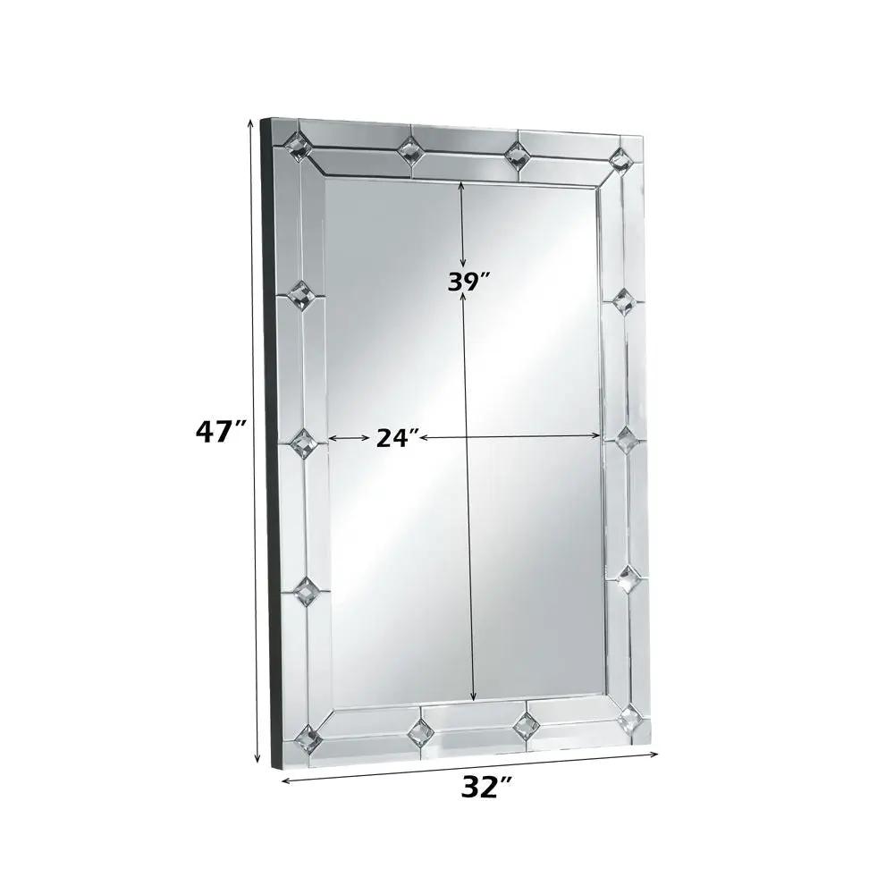Hessa - Accent Mirror - Mirrored & Faux Rhinestones by Unique Piece Furniture