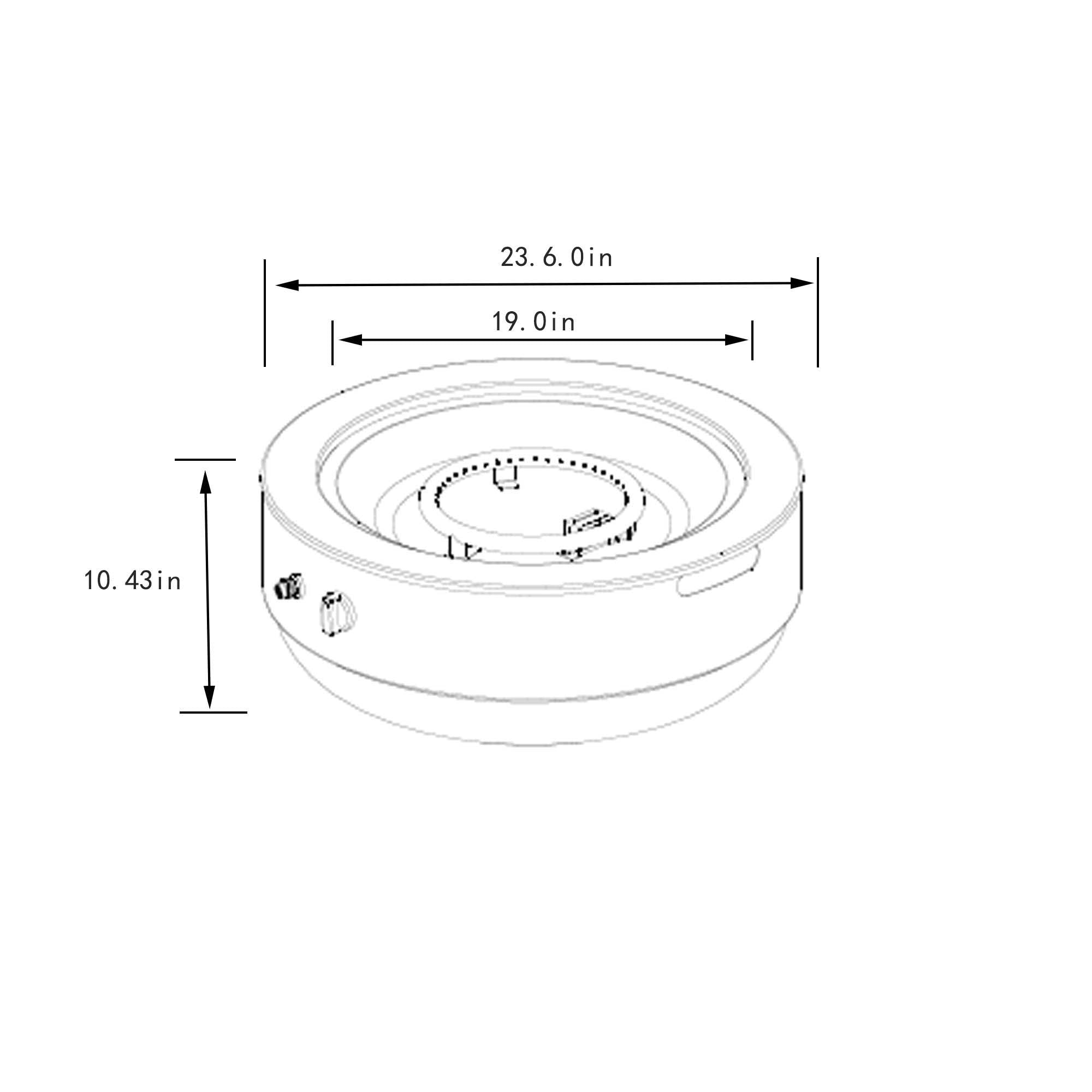 Propane Gas Fire Pit Bowl, 40000 Btu, Round For Outside - Gray by HouseOfZazla