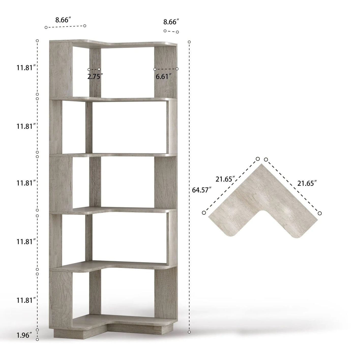 L-Shaped Corner Bookshelf by HouseOfZazla