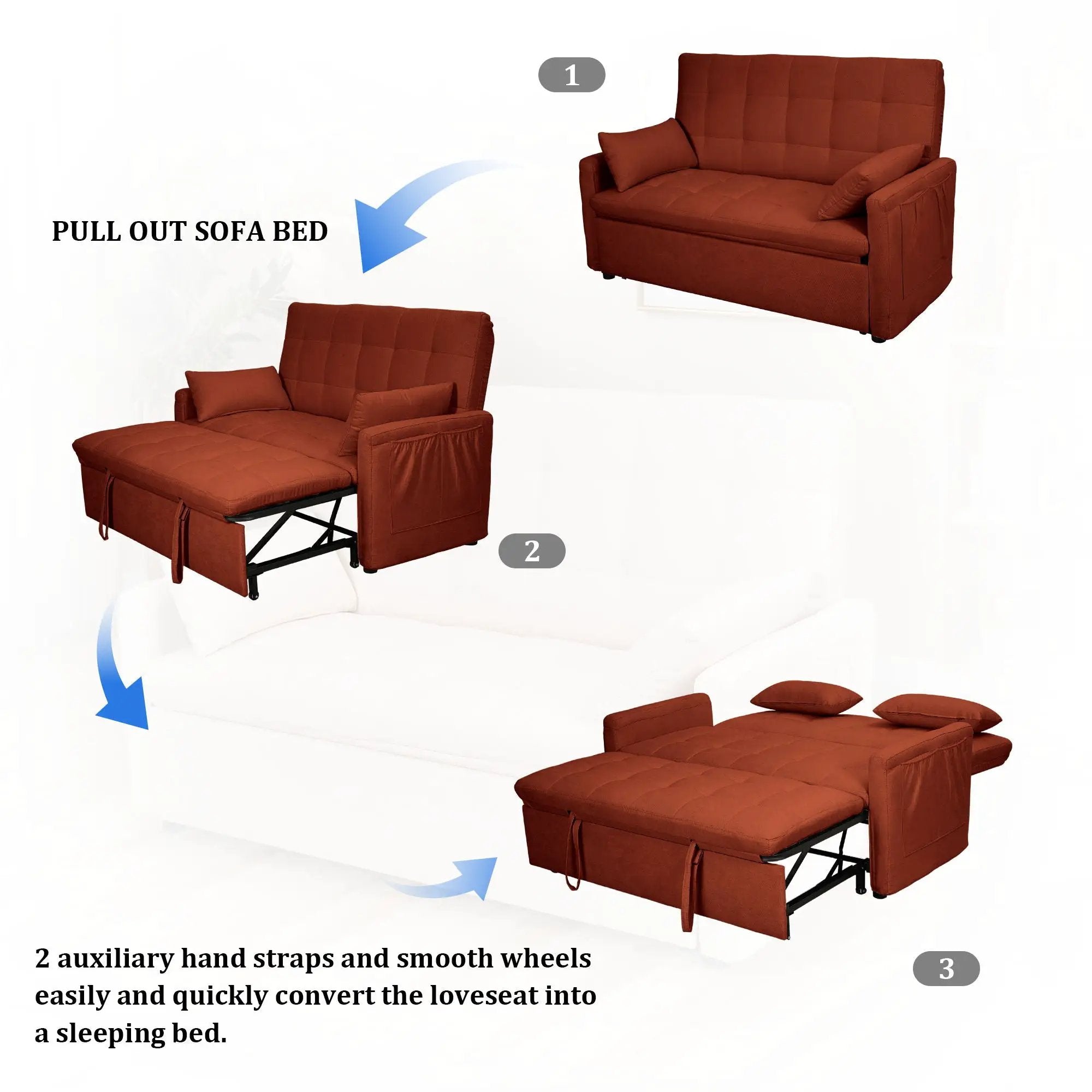 Balus - Sofa Bed Combination With Storage Pockets by HouseOfZazla