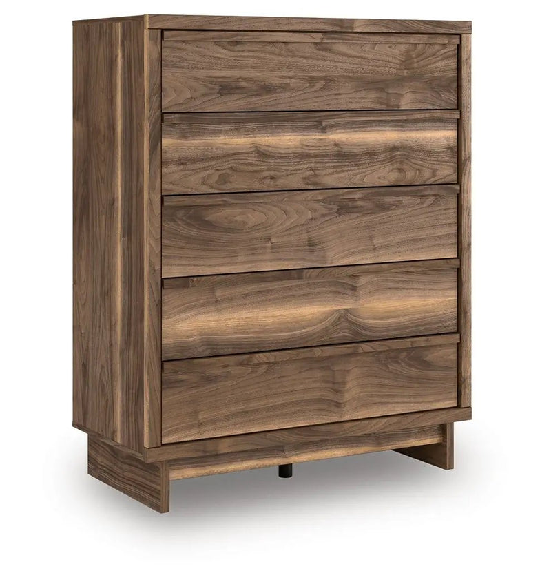 Chirason - Five Drawer Wide Chest - Brown by Unique Piece Furniture